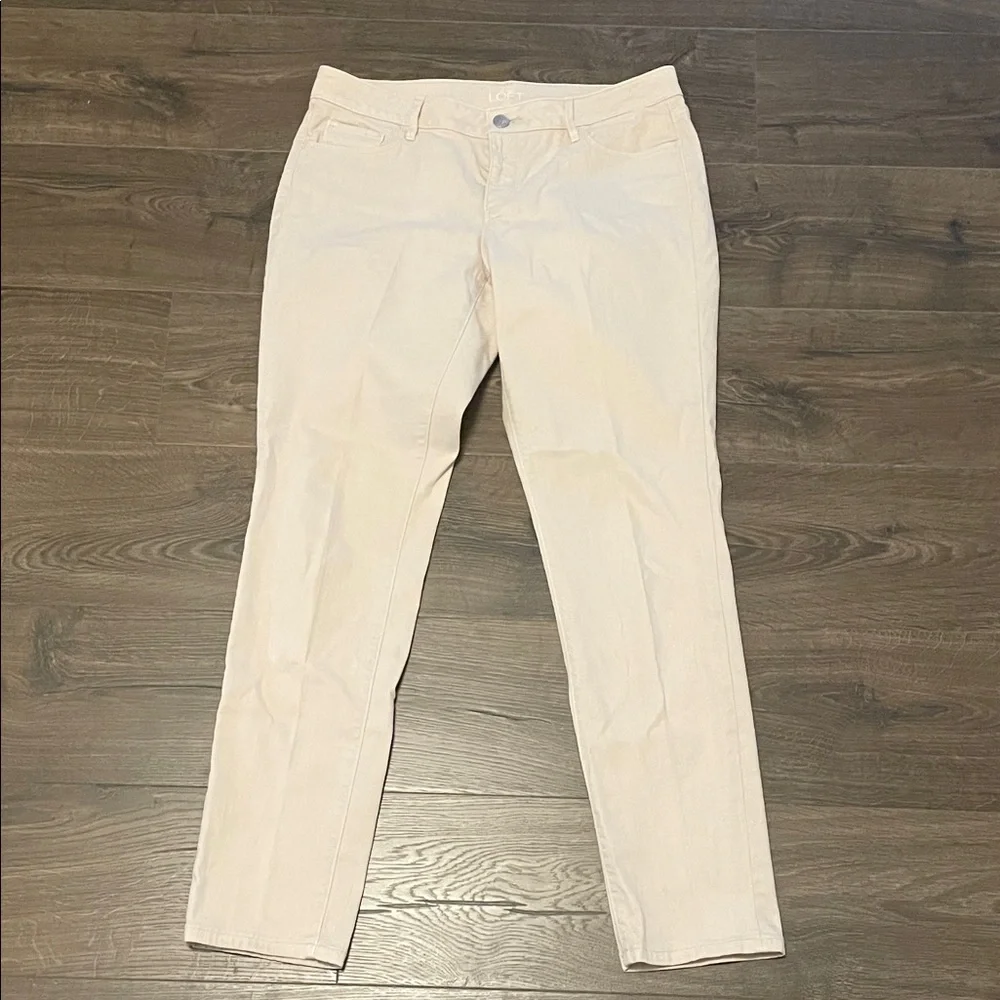 Women’s LOFT Beige Curvy Skinny Jeans, Size 10 - Picture 1 of 5
